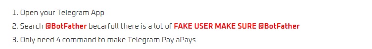 aPays - Guide Telegram Pay